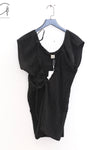 BASERANGE 25 Early Spring V-neck top BAS-TOMX-LC-SP25-HEI Black